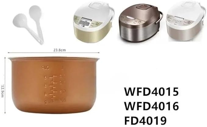 Rice Cooker LinerRice Pressure Cooker Lnner PotCompatible for Midea(23.8x12.9cm)