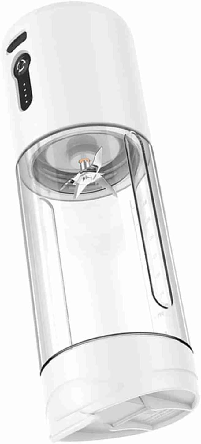 Drfeify Portable Electric Juicer 22000rpm Wireless Design Blender Cup 530ml Capacity with 6 Blades for Travel Camping Outdoor Sports Long Endurance 150W Power USB Rechargeable (White)