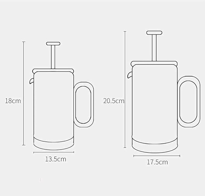 French press pot Coffee Maker Maximum Flavor Coffee Brewer with Superior Filtration Capacity(Large)