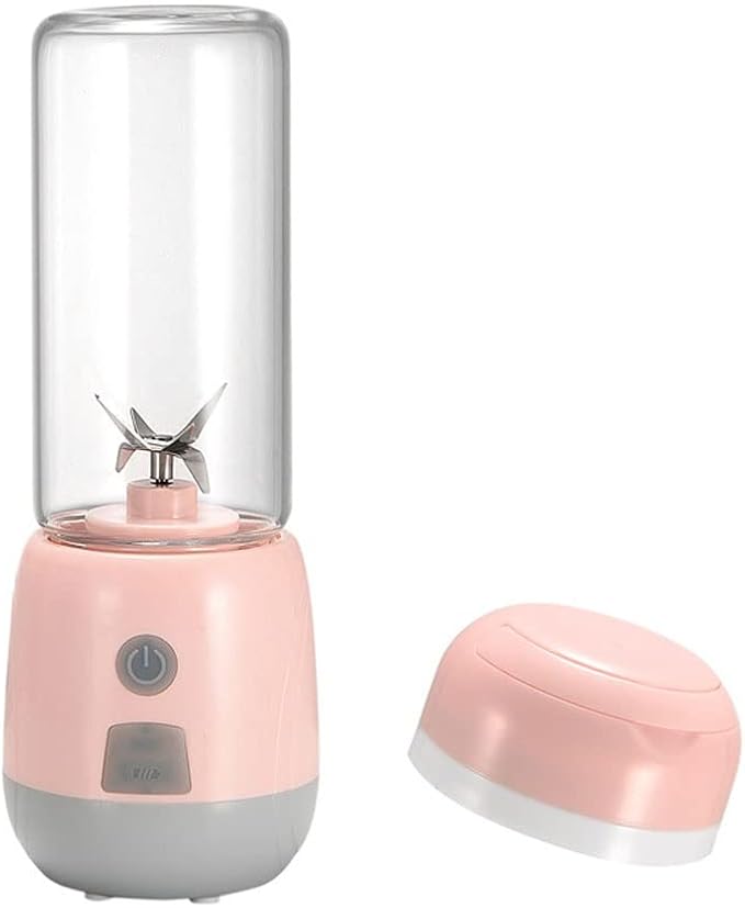 Portable BlenderPersonal Size Blender Juicer CupSmoothies and Shakes BlenderHandheld Fruit MachineBlender Mixer Home (Color : Pink)