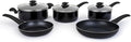 YBM Home Classic Nonstick 8-Piece Cookware Set Covered Stay-Cool Handles Kitchen Stock Pot Soup Pot Cooking Pot Oven Broiler Safe 350F Compatible Induction and All Cooktops Dishwasher Safe