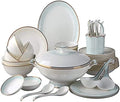 Dinnerware Sets - Luxury Gift Dishes Service Set 42-piece Porcelain Dinnerware Set Plates Bowls Bone China Service for 10 Break and Crack Resistant Dish Sets Porcelain oujinmm2024327