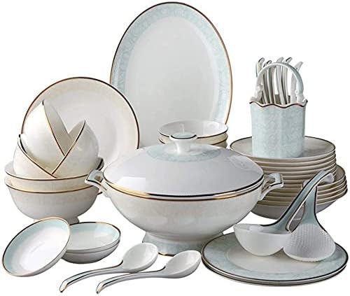 Dinnerware Sets - Luxury Gift Dishes Service Set 42-piece Porcelain Dinnerware Set Plates Bowls Bone China Service for 10 Break and Crack Resistant Dish Sets Porcelain oujinmm2024327