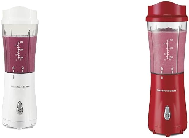 Hamilton Beach Portable Blender for Shakes and Smoothies with 14 Oz BPA Free Travel Cup and Lid &amp Portable Blender for Shakes and Smoothies with 14 Oz BPA Free Travel Cup and Lid