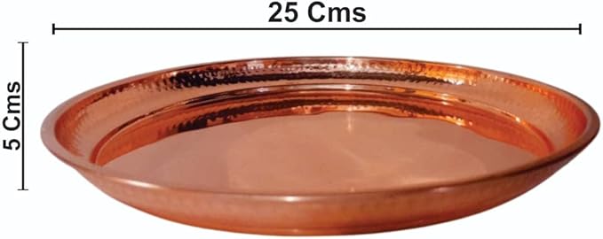 Copper Brown Thali Dinner Set - 6 Pieces