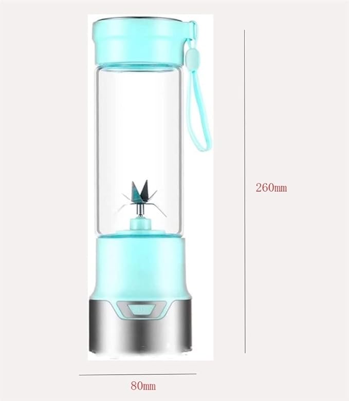 Portable Blender for Shakes and Smoothies USB Rechargeable Personal Blender with 6pcs 3D Blades Mini Blender for Travel Office and Sports (Color : Pink)