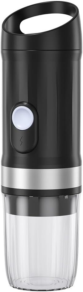 Portable Electric Espresso Machine Travel Coffee Maker for Camping Car Coffee Maker Self-Heating with USB-C With Ground Coffee &amp NES Capsule for RV Hiking Office(Black)