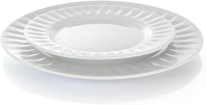 18 Piece Porcelain Dinnerware Set Plate Bowl Water Cup Dish Household Round