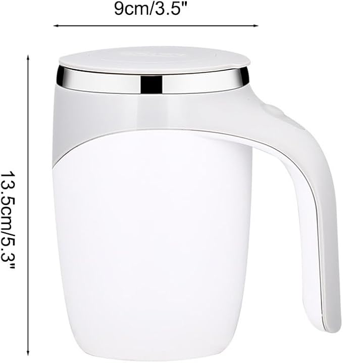 Coffee Blender Cup 380ml Stirring Travel Cup USB Automatic Stirring Coffee Mug with Stirring Physical Cooling for Coffee Milk Hot Chocolate