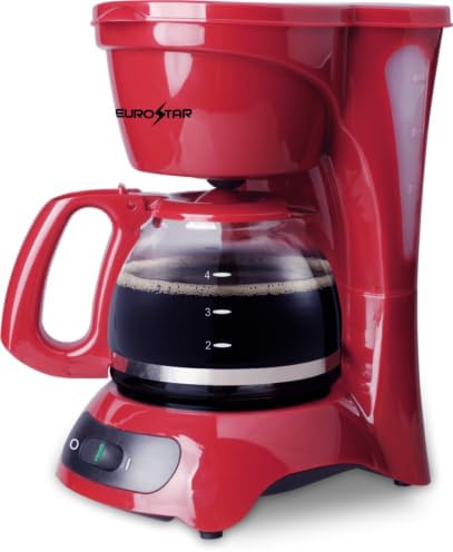 EUROSTAR ECM621R 4-Cup Coffeemaker Red