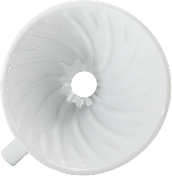 Restaurantware Restpresso 17 Ounce Coffee Dripper 1 Reusable Coffee Cone - With Drip Hole Retains Heat White Ceramic Pour Over Coffee Dripper For Home Cafe Or Restaurants