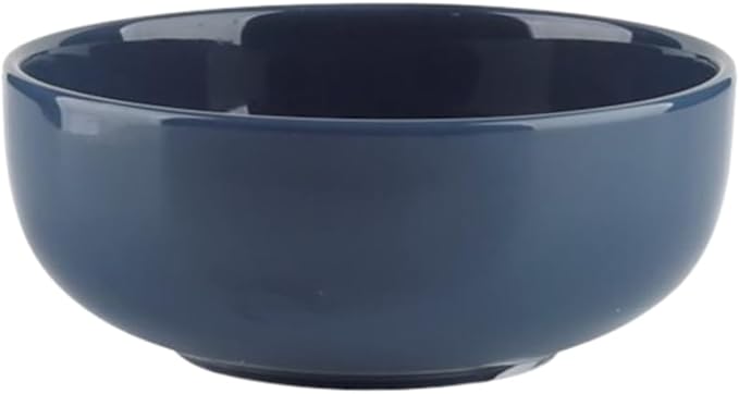Stoneware Dinnerware Set 12 Pieces - Cream (Dark Blue)