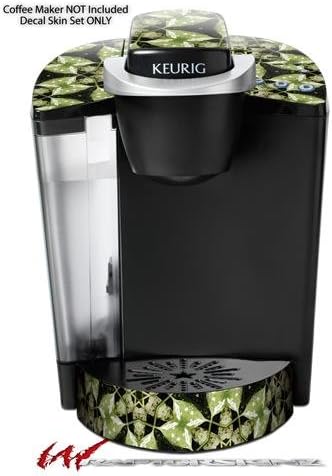 Decal Style Vinyl Skin compatible with Keurig K40 Elite Coffee Makers Leave Pattern 1 Green (COFFEE MAKER NOT INCLUDED)