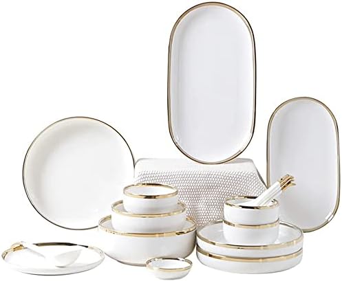 26 Pieces Porcelain Dinnerware Set for 6 People Nordic Style Creativity Plate and Bowl Sets