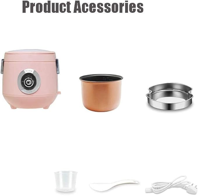 Portable Rice Cooker Electric Food Warmer Mini Multicooker With Keep-Warm Function Premium Quality Inner Pot Spatula