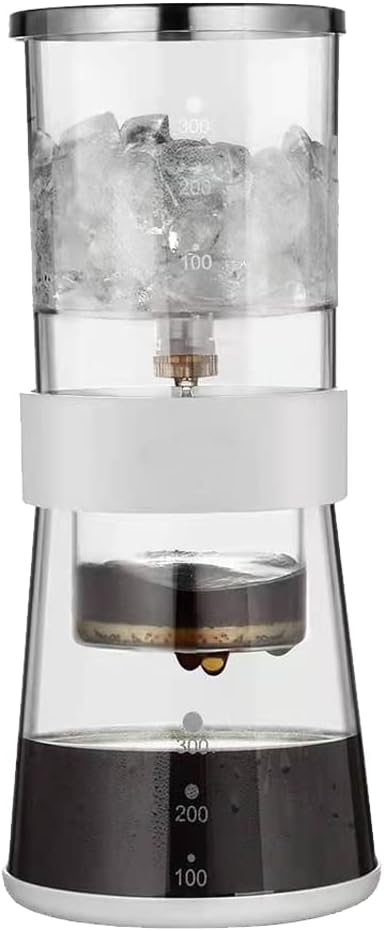 Ice Drip Coffee Maker 14oz Cold Brew Coffee Smooth Dripper Slow Cold Drip Iced Coffee Concentrate Brewer with Adjustable Water Flow Stainless Steel Filter