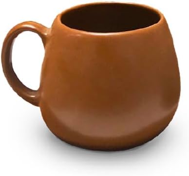 Artesa Organica La Paz Cuero Ceramic Dinnerware Set 5-Piece Terracotta Brown Handmade &amp Hand-Painted 5-Piece with Plates Bowl and Mug Microwave Safe Round