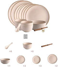 Elegant Dinnerware Set Dinner Plates Bowls Set Luxurious Kitchen Dinnerware Set Bpa-Free Dishwasher Safe Gift Idea For Any OccasionBeige21