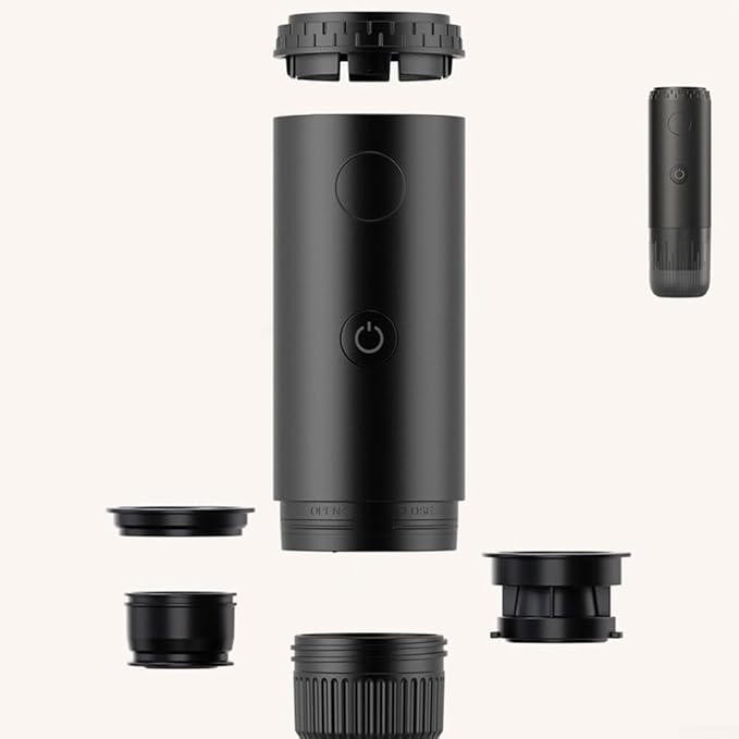 Portable Coffee Maker With USB Charging For Travel Camping Office Or Car Use - Espresso Machine Compatible With On-the-Go Lifestyle(a)