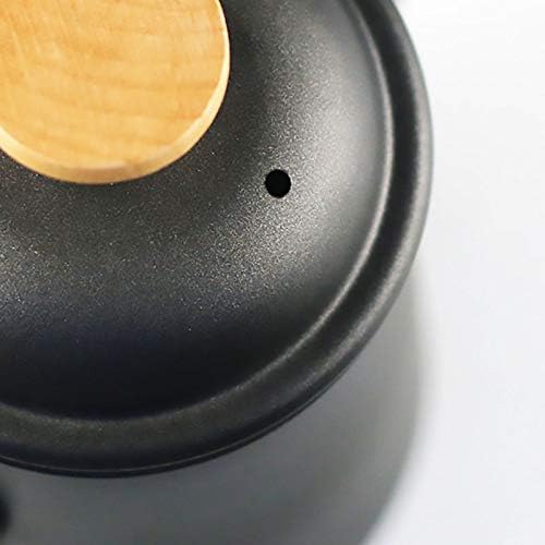 Coffee Press Long Narrow Spout Coffee Pot 304 Stainless Steel Wooden Hand Pour Over Drip Kettle for Coffee Maker Pots(Black)