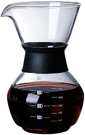 GaRcan Coffee Kettle Glass Coffee Kettle Drip Brewing Hot Brewer Coffee Pot Dripper Barista Pour Over Coffee Maker Perfect for Coffee Lover（300/600ml ） (Color : 300ML no Filters