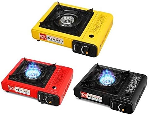 Outdoor Portable Cassette Gas Stove Windproof Camping Hiking Induction Cooker(Black) Cookware Set Cookware Picnic Boiler Cookware (Color : Black)