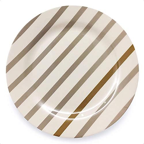 Bowla 12-Piece Melamine Dinnerware Set - Service for 4 (Moden Strip I)