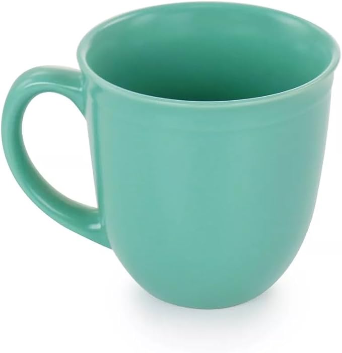 16 Piece Green Stoneware Dinnerware Set – Modern Dinner Plates Bowls and Mugs Durable Dishwasher &amp Microwave Safe Tableware for 4