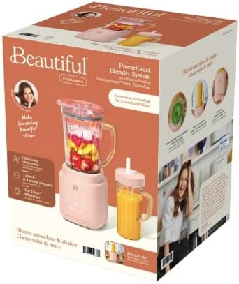 PowerExact Blender System Touch Activated High Performance With On The Go 20 oz Cup (Rose Pink)