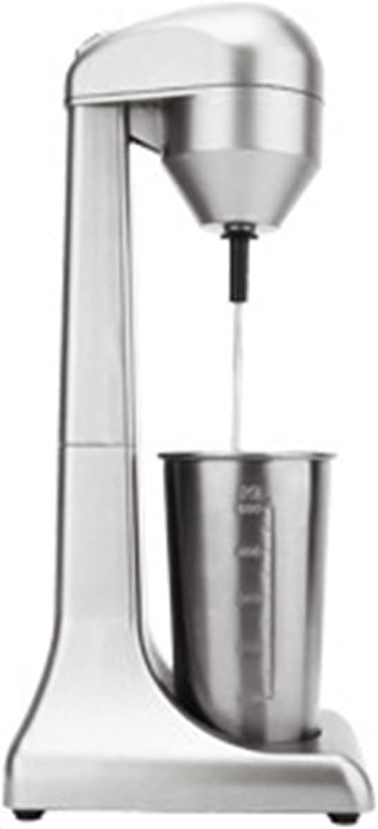 Electric Milk Shaker Maker Commercial Singal Head Milk Shaker Stainless Steel Milk Shake Machine Drink Mixer 100w23000 Rmp with 500ml Stainless Steel cup 15.2*7*4.9in Silver