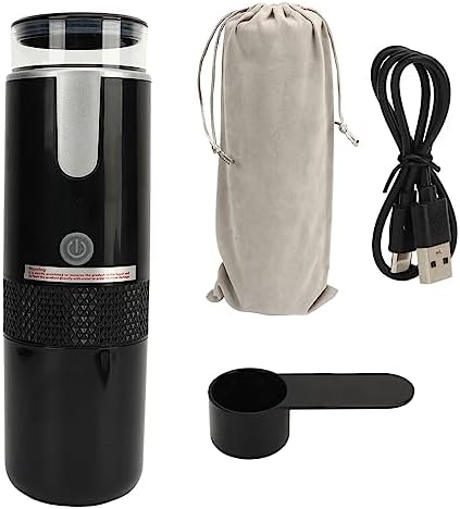 Asixxsix Portable Coffee Maker 2 in 1 Mini Handheld Coffee Machine Single Serve Coffee Brewer USB Rechargeable Auto Mini Coffee Maker for Car Travel Camping