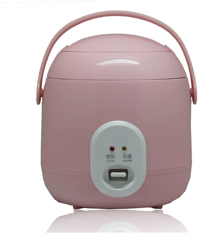 SilteD Electric Cute Rice Cooker with 2 Layers Heating 1.2L Mini Rice Cooker and Steamer Multifunction 2-3 Person Kitchen CookerPink (Pink)