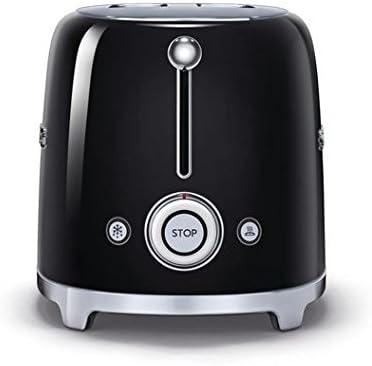 Smeg TSF01BLUS 50's Retro Style Aesthetic 2 Slice Toaster Black (Renewed)