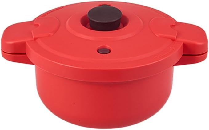 Large Micro-Cookware Microwave Rice Cooker Microwave Steamer for Vegetables Safe as Mixing and Serving Bowls Food Storage Container Cooker for Microwave For Small Kitchen Use