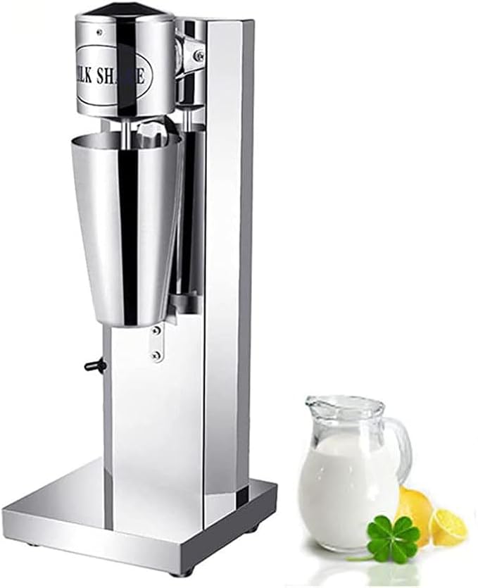 180W Commercial Milkshake Machine 18000rpm Electric Drink Mixer with 2 Speed Adjustable and 800ML Cup for Smoothie Milk Ice Cream Blender(Single Head)