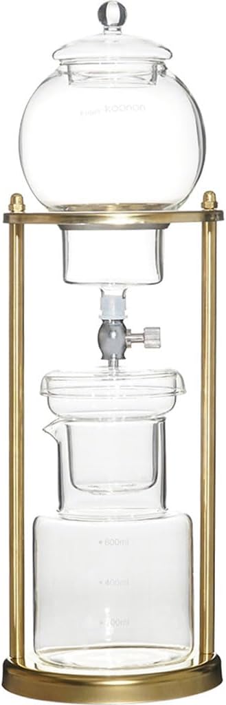 Drip Cold Brew Coffee Maker Set for Home Restaurant Office 20.2oz Manual Drip Coffee Brewer Carafe with Adjustable Water Flow Fits Most Coffee Pots