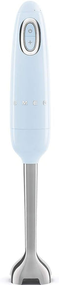 SMEG Handheld Immersion Blender 5 Speeds with Turbo Boost Stainless Steel Blades Nonslip Ergonomic Handle HBF11PBUS Pastel Blue