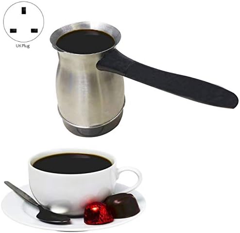 600W 220V Coffee Machine Steel Turkish Coffee Maker Electrical Coffee Pot Coffee Kettle for Home Office UK Plug Interesting
