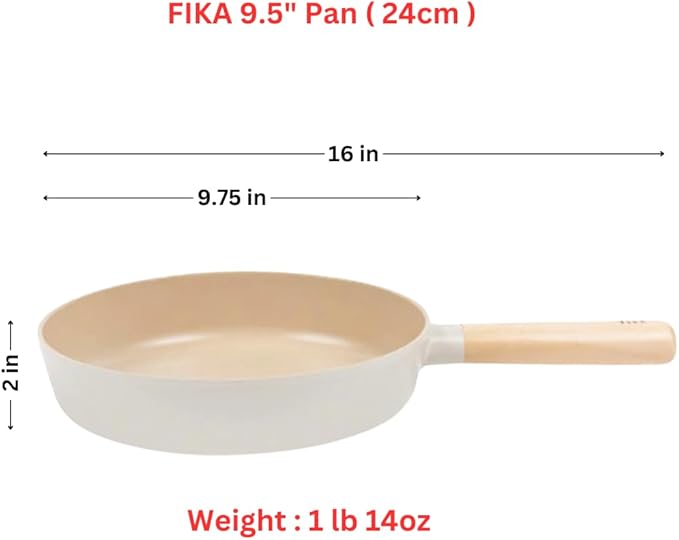 Neoflam FIKA Cookware Set - 9 Frypan 10 Wok Non-Stick Ceramic Coated Pans