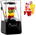 Quiet Commercial Blender with Soundproof Shield 2200W Professional High-Speed Blender 70oz Jar Self-Cleaning Ideal for Smoothies Soups and Sauces 220V Kitchen Appliance
