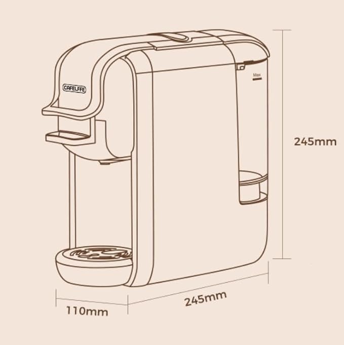4-in-1 Coffee MachineCapsule Coffee Machine 7-Speed Water Level AdjustmentHot and Cold Switchable19bar High Pressure Extraction600ml Water TankCompatible with a Variety Of Capsules