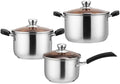 Thick Stainless Steel Composite Bottom Three Piece Cookware Set