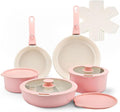 Ceramic Coating Non Stick Pans Complete Cookware Set with Detachable Handles