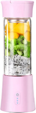 Portable Blender Smoothies Personal Blender Mini Shakes Juicer Cup USB Rechargeable(Pink)