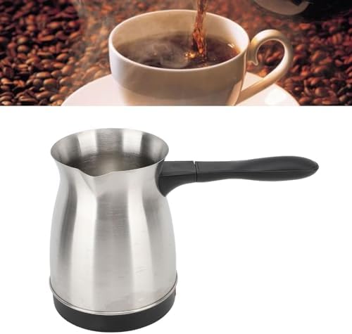 Mumusuki Electric Turkish Coffee Maker 600ML Stainless Steel Boil Dry 5-6 Cup Capacity with Anti Ironing Handle Easy to Use for Coffee Tea Milk