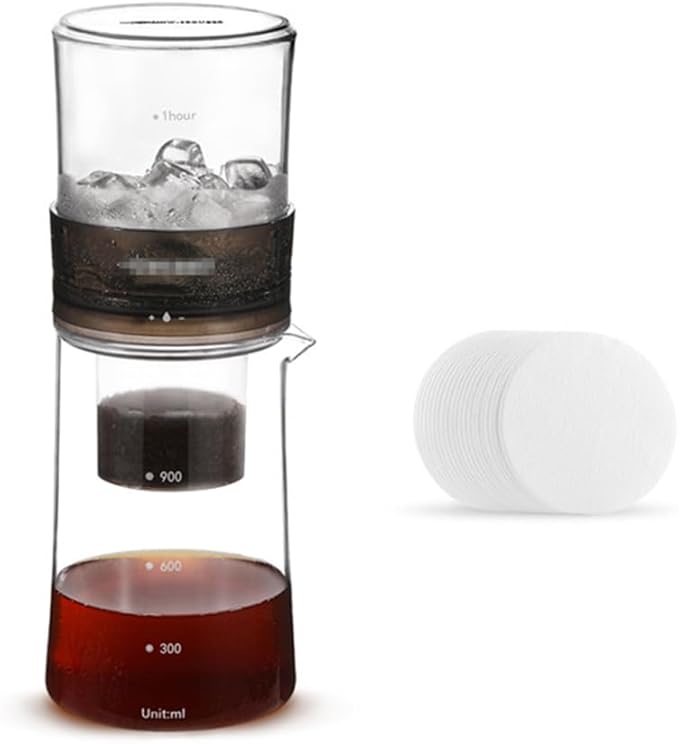 Ice Drip Coffee Maker 20oz Slow Drip Cold Brew Coffee Makers Borosilicate Glass Constant Pressure Drip Coffee Brewer