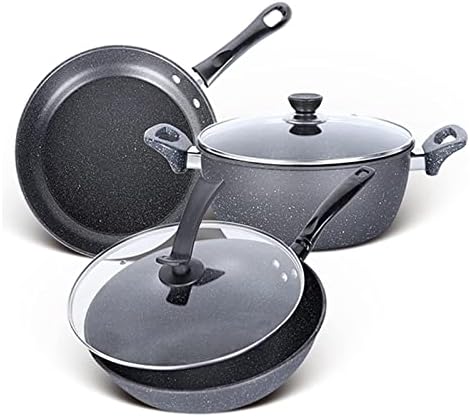 Cookware Set Frying pan Soup Pot stew Pot Wok Non-Stick pan Saucepan Cooking Pot Set Kitchen Casserole hotpot Steamer boilers ()
