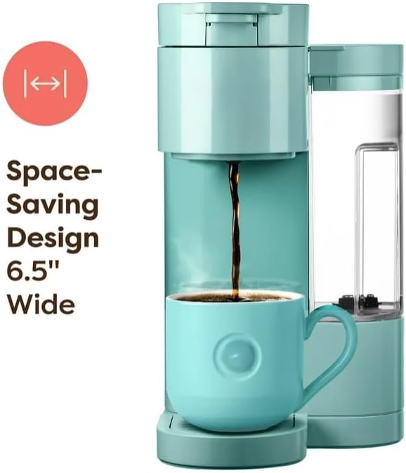 KeurigK K Express Essentials Single Serve K Cup Pod Coffee Maker 3 cup sizes (6 8 and 10oz) Fast Fresh Brew 30oz Removable Water Reservoir (Seafoam Green)