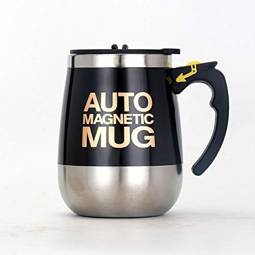 Electric Self Stirring Magnetic Stainless Steel Coffee Mug USB Blender Lazy Smart Mixer Office/Kitchen/Home Coffee/Tea/Milk-400 ml/13.5 oz