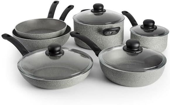 For Asti 10-Piece Aluminum Nonstick Cookware Set
